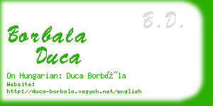 borbala duca business card